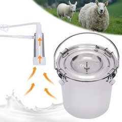 110V 5L Electric Sheep Goat Milking Machine Bucket Vacuum Impulse Pump Milker