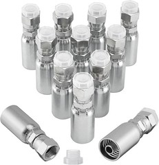 (12) New 3/8″ Hydraulic Hose End Fittings: 3/8″ I.D. Hose x 3/8″ JIC 37 ° Female
