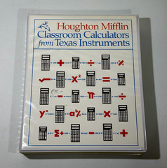 Vintage Texas Instruments 10 Calculator Classroom Set & Caddy Binder Circa 1980s