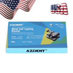 10X AZDENT Dental Orthodontic Self-Ligating Brackets Braces Roth .022 Hook 3 4 5