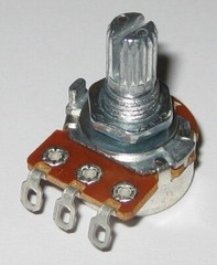 Audio (A) Taper 100k Ohm Potentiometer – 6mm (1/4″) Shaft – 1/8 Watt 100000 Ohm