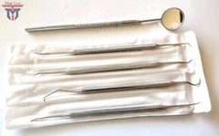 Dental Pick & Mirror Tools Set Sculpture Instrument Oral Hygiene Kit German Gr