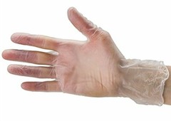 Disposable Plastic Vinyl Clear Gloves Allergy Latex &Powder Free,S/M/L 100 Count