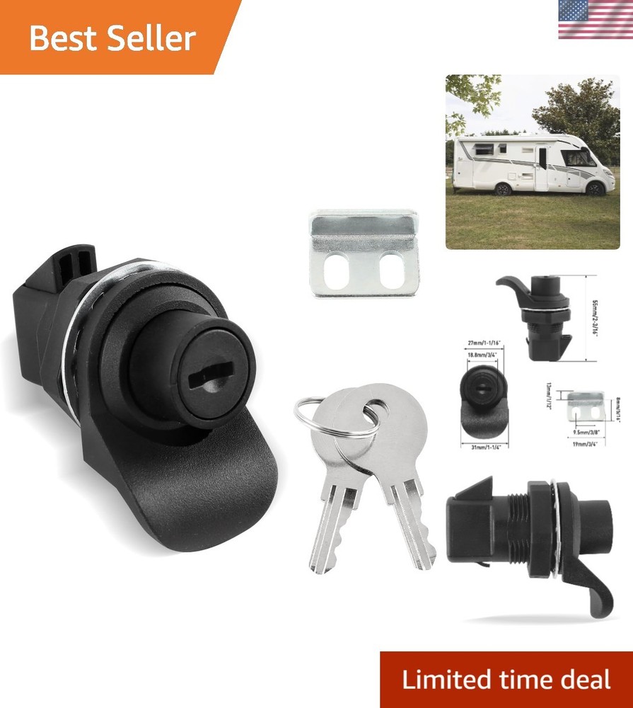 Versatile Push Button Lock Latch – Ideal for Trucks, Golf Carts, and Boats