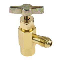 7/16″ Female to 1/4″ Male Brass Can Tap Adapter With Leak Saver R290 R600a New