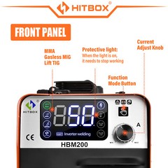 HITBOX 3IN1 MIG WELDER 110V Lift-TIG MMA GASLESS IGBT INVERTER MIG WELDER 200A
