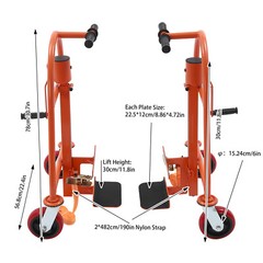 589.67kg/1300lbs Manual Furniture Move Tool Heavy Duty Furniture Handling Mover