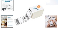 4×6 Fanfold Thermal Labels – 100 Perforated Labels for Direct Printers