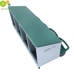 4 Hole Green Chicken Nesting Box Hen Laying Nest Box Coop Rollout Egg Collection