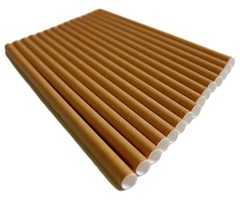 GDMINLO 100 Pack Kraft Paper Straws 100 Count (Pack of 1), Brown