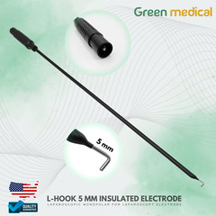 L-Hook 5 mm Insulated Electrode laparoscopic monopolar for laparoscopy electrode