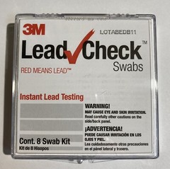 3M Lead Check Instant Lead Testing Swab Kit. Contains 8 Swabs. NEW