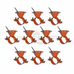 Lot of 10 Highcraft Copper Coated Steel Bell Hangers – 1/2″, 3/4″ or 1″