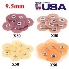 200pcs Dental Coarse/Medium/ Fine/Superfine Finishing Polishing Discs 9.5mm
