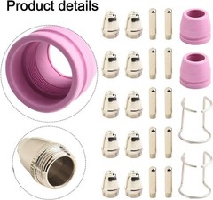 24pcs Plasma Cutter Torch Consumables Tip Kit For SG-55, AG-60, WSD-60, CUT50 60