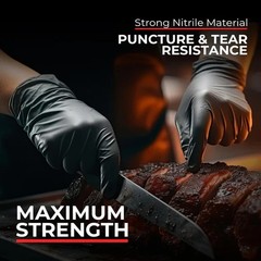 Professional Nitrile Gloves 4/6/8 Mil Black & Orange – All Sizes