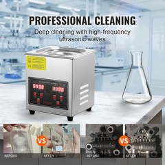 VEVOR 2L Ultrasonic Cleaner with Timer Heating Machine Digital Sonic Cleaner