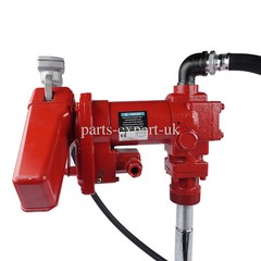 12V 20GMP Fuel Transfer Pump+Nozzle Kit Transfer of Gasoline Diesel Kerosene Red
