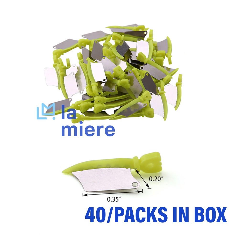 40/PK Disposable Metal Wave Shape Dental Wedges Teeth Wedge Tooth Gap