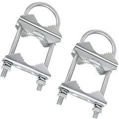 Double Antenna Mast Clamp, Antenna Mount Bracket Kit V Jaw Block with U Bolts…