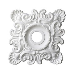 Outwater 18″x 18″x1-5/8″Shell/French Twist Polyurethane Ceiling Medallion(1Pack)