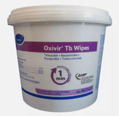 4 Diversey Oxivir Tb LARGE Hospital Wipes 11×12″ (28x30cm) 160 Wipes w/Container