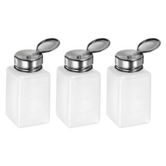 3pcs Solvent Alcohol Dispensers 180ml Push Down Liquid Dispenser Pump White