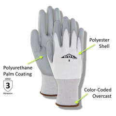 ROC Lightweight Polyurethane Palm Coated Work Gloves, 24 Pairs, GP139