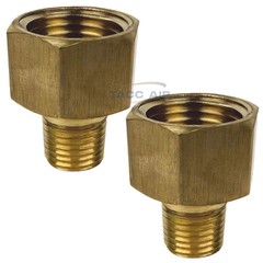 2 Pack Brass Reducer Adapter 1/2″ Female X 1/4″ Male NPT Pipe Reducing Fitting