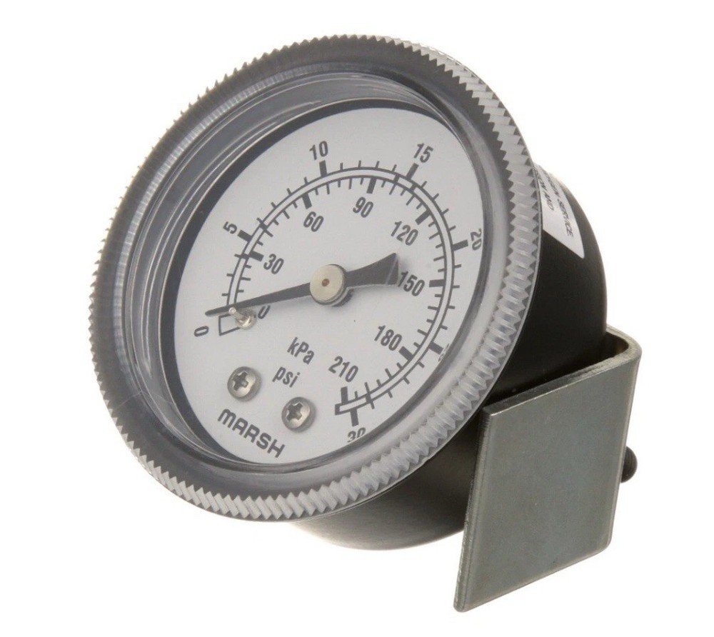 Market Forge 10-9267 Equivalent Pressure Gauge; 0 – 30 PSI; 1/8″ MPT Back Mount