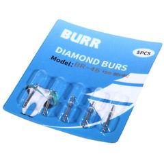 50pcs Dental Diamond Bur ball Round Drill for High Speed Handpiece FG1.6mm BR-46