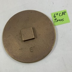 Raised Head Cleanout Plug 6 INCH Cap Brass Indonesia new Plumbing ABG#219A
