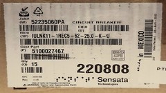 SENSATA AIRPAX IULNK11 1REC5 62 25.0 K U 2 Pole 25 AMP Circuit Breaker Toggle