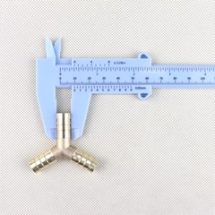 5Pcs 3/8″ Y-3 Way Brass Hose Barb Fitting Pipe Tubing Splicer Fuel Water Gas Air
