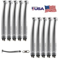 10 SANDENT NSK Style Dental High Speed Handpiece Push Button 4 Hole Pana Max ST4