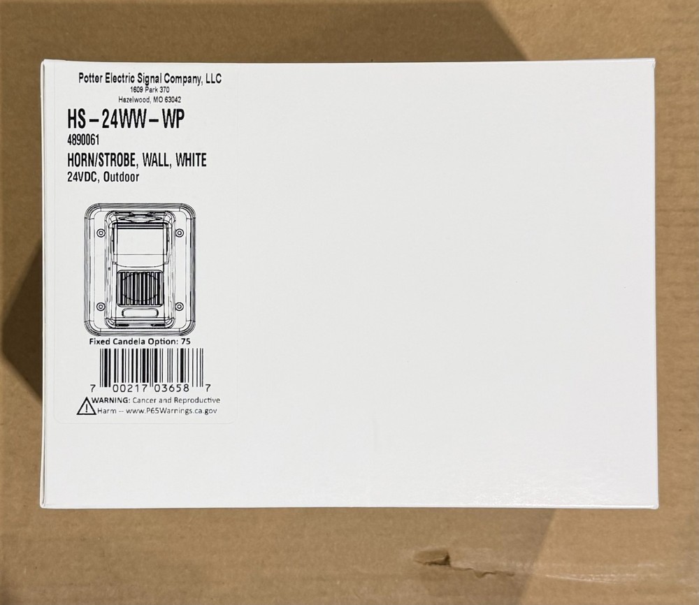 POTTER HS-24WW-WP #4890061 Wall Mount Horn Strobe Outdoor New!!! (24 Available)
