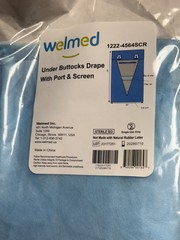 Welmed under buttocks drape with port and screen lot 23177251 1222-4564SCR New