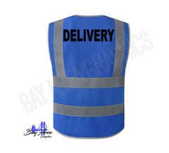 DELIVERY Reflective Safety Vest for Drivers & Couriers – Hi Vis Work Vest S-2XL