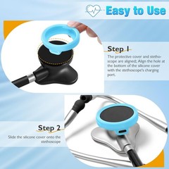 3Pcs Silicone Digital Stethoscope Chestpiece Cover for EKO CORE 500 (77