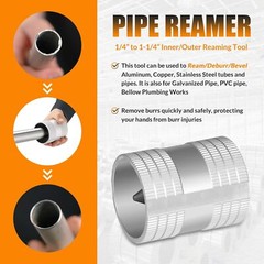 29983 223S Copper Stainless Steel Inner/Outer Tubing Reamer, 1/4″ to 1-1/4″