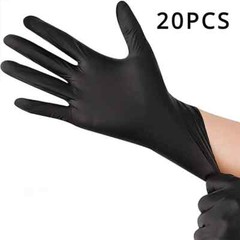 100/50/20PCS Black Nitrile Gloves Thickened Disposable Gloves for Cleaning Haird