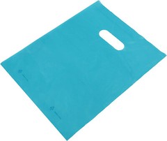 Plastic Bags 1000 Blue Shopping Merchandise Die Cut Handles 9 x 12″ Diecut