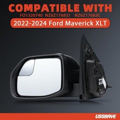 Side Mirror Assembly Compatible with 2022-2024 Ford Maverick XLT Left Driver Sid