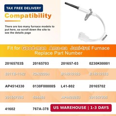 201657-03S 20165703S Furnace Ignitor 120V Fit for good-man Hot Surface Igniter f