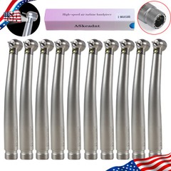 10* Dental LED Fiber Optic E-generator High Speed Handpiece Push Button 2 Hole