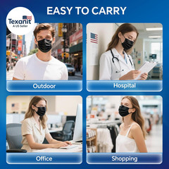 ASTM Level 3 Highly Protective Disposable 3 Ply Face Masks with Individual Packa