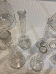 Lot of 15 Pyrex, Kimax & A Volumetric Flasks 5/10/25/50/100/250/500/1000/2000 mL