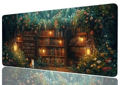 Forest Library Desk Mat Secret Garden 31.5L x 11.8W inches,