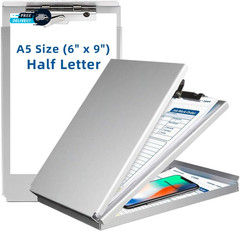 Aluminum Clipboard with Storage(Memo Size) Recycled Metal Form Holder