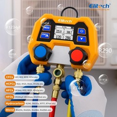 Elitech 2-in-1 HVAC Tool Kit with 3CFM Vacuum Pump Digtal Manifold Gauge
